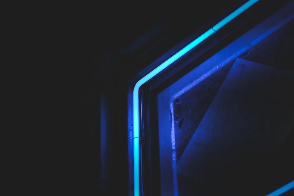 LED lighting along the party bus ceiling