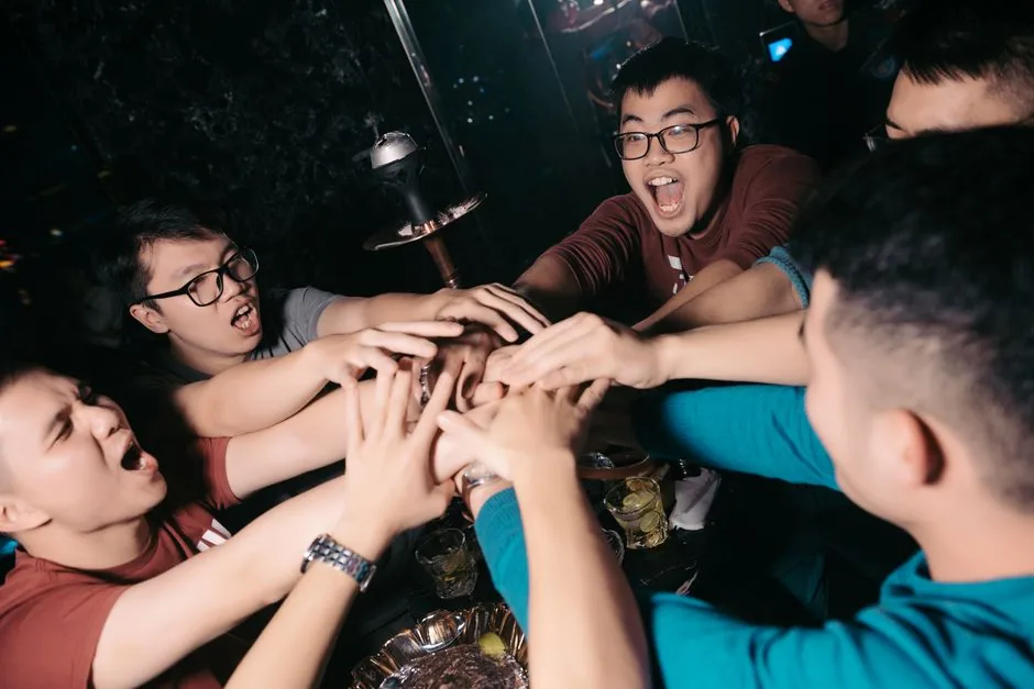 Group travelling together to the casino