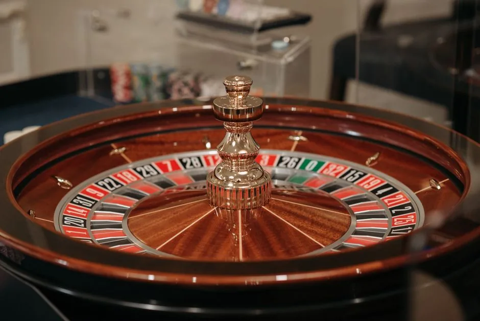 Close up of a roulette wheel