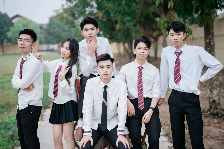 Group of students dressed for prom night