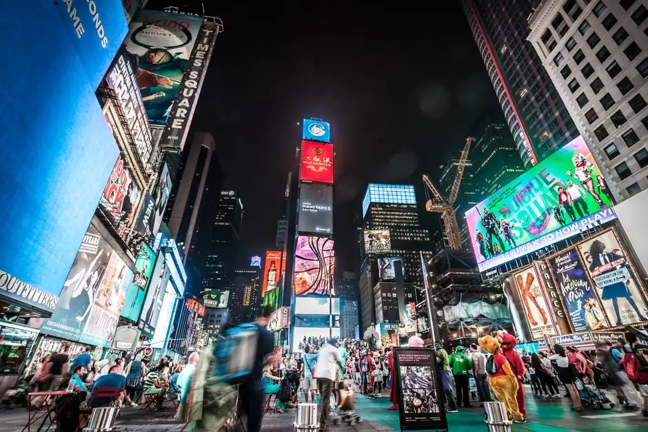 Times Square, a common destination from all three airports