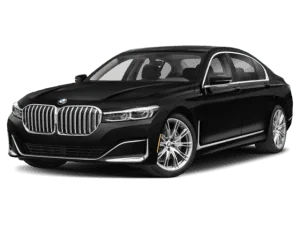 Black BMW 7 Series executive sedan
